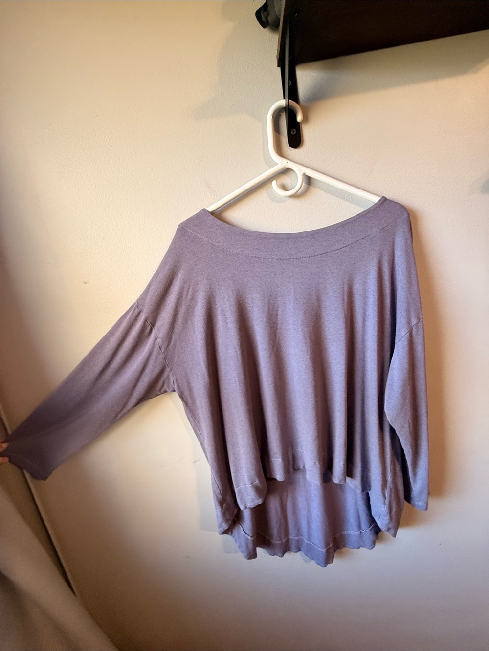 bryn Walker lavender oversized high-low tunic top | Made in USA - Picture 2 of 6